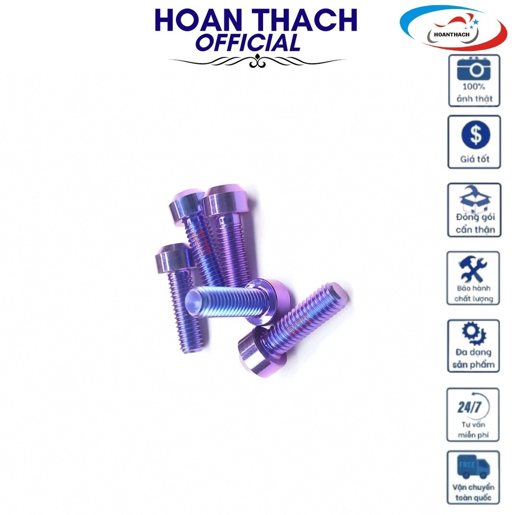 Ốc Trụ 5L15 Tím gắn cho nhiều dòng xe máy SP017529 (giá 1 con)