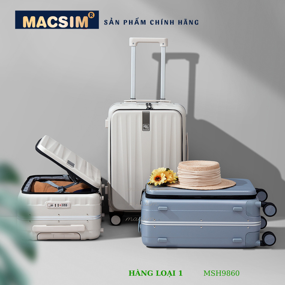 Vali cao cấp Macsim Hanke MSH9860 - Hàng loại 1 màu trắng ( 20 incher)