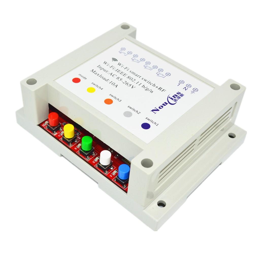 AC85-265V 4 Channel Wireless Remote Control WiFI Smart Home Switch 433MHz #5