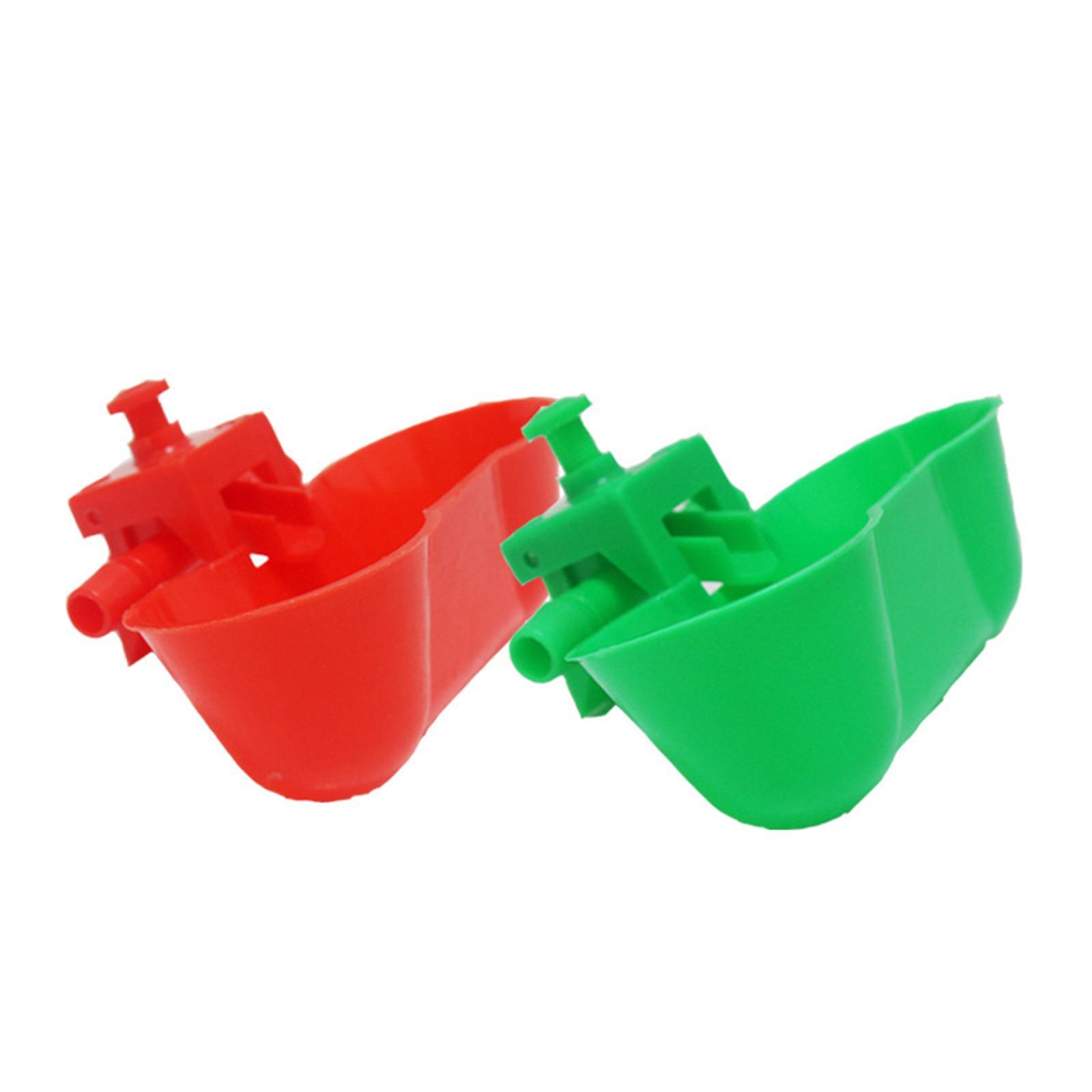 10x Automatic Chicken Cups Cage Hang for Poultry Chicks green