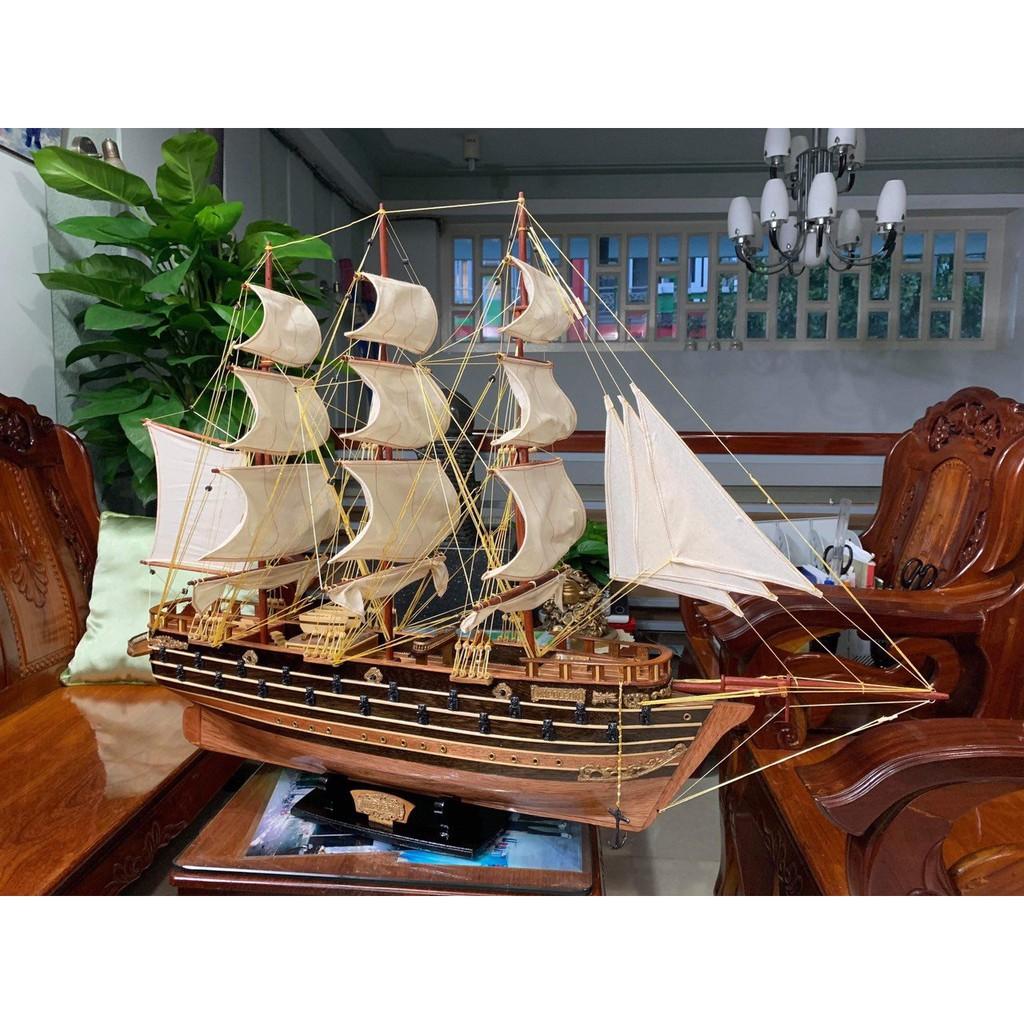 Mô Hình Thuyền Buồm NAPOLEON - Loại I - Thân Tàu Dài 100cm Gỗ Căm Xe