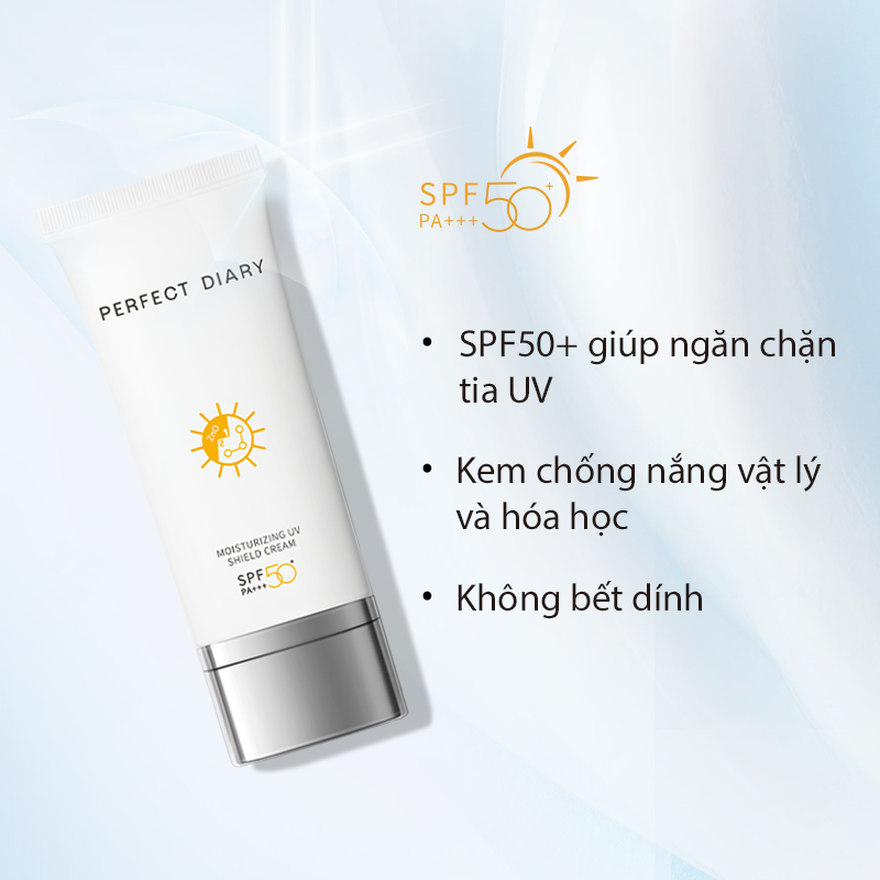 Kem Chống Nắng Dưỡng Ẩm PERFECT DIARY SPF50+ PA+++ dung tích 60ml