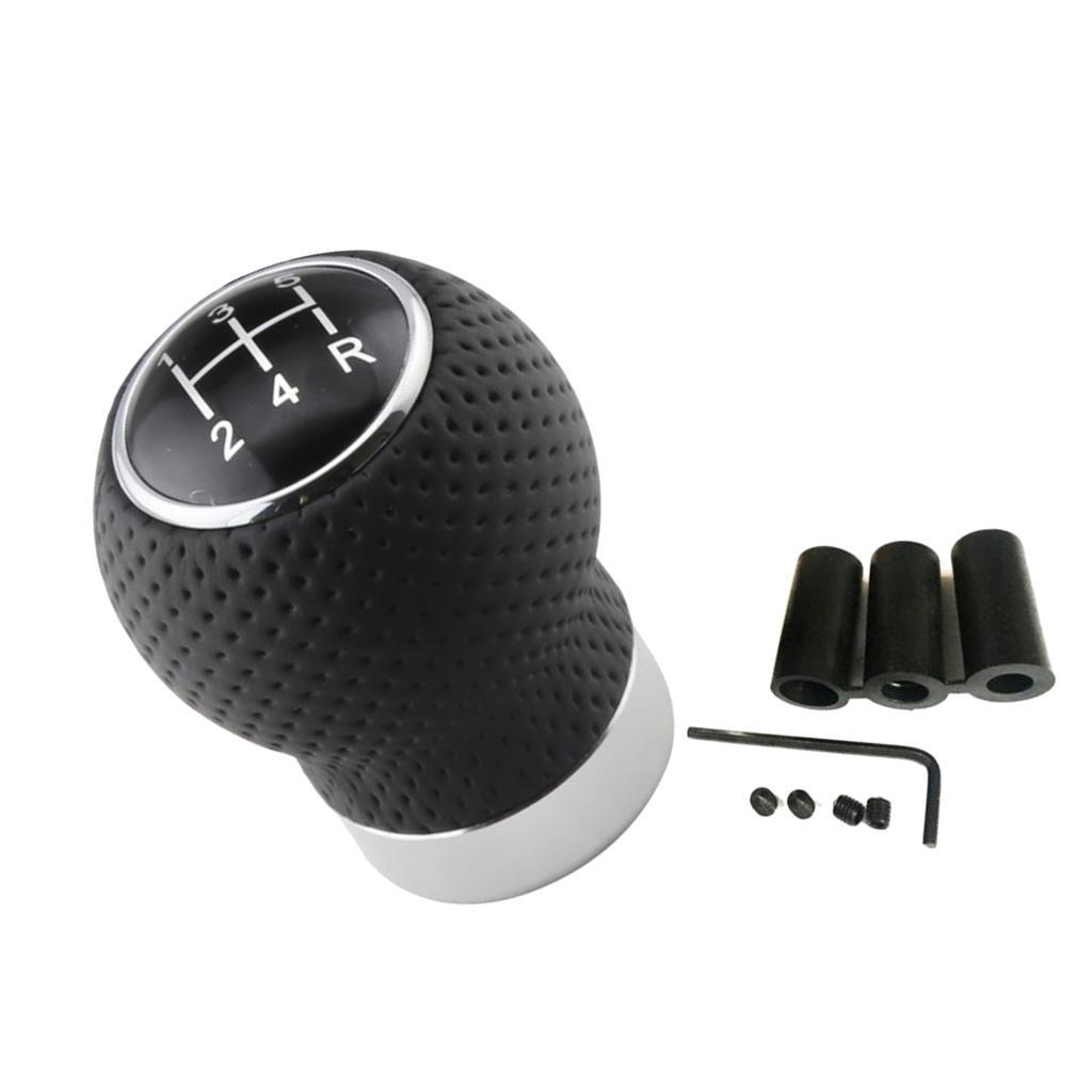 5 Speed Universal Car PU Leather Manual Gear Stick Knob Shifter Lever