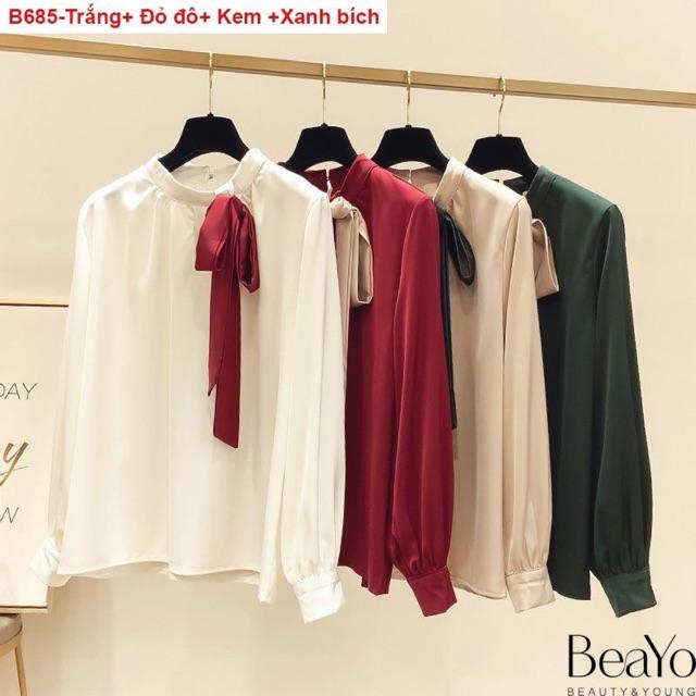 Áo sơ mi cao cấp thắt nơ LL19-0320