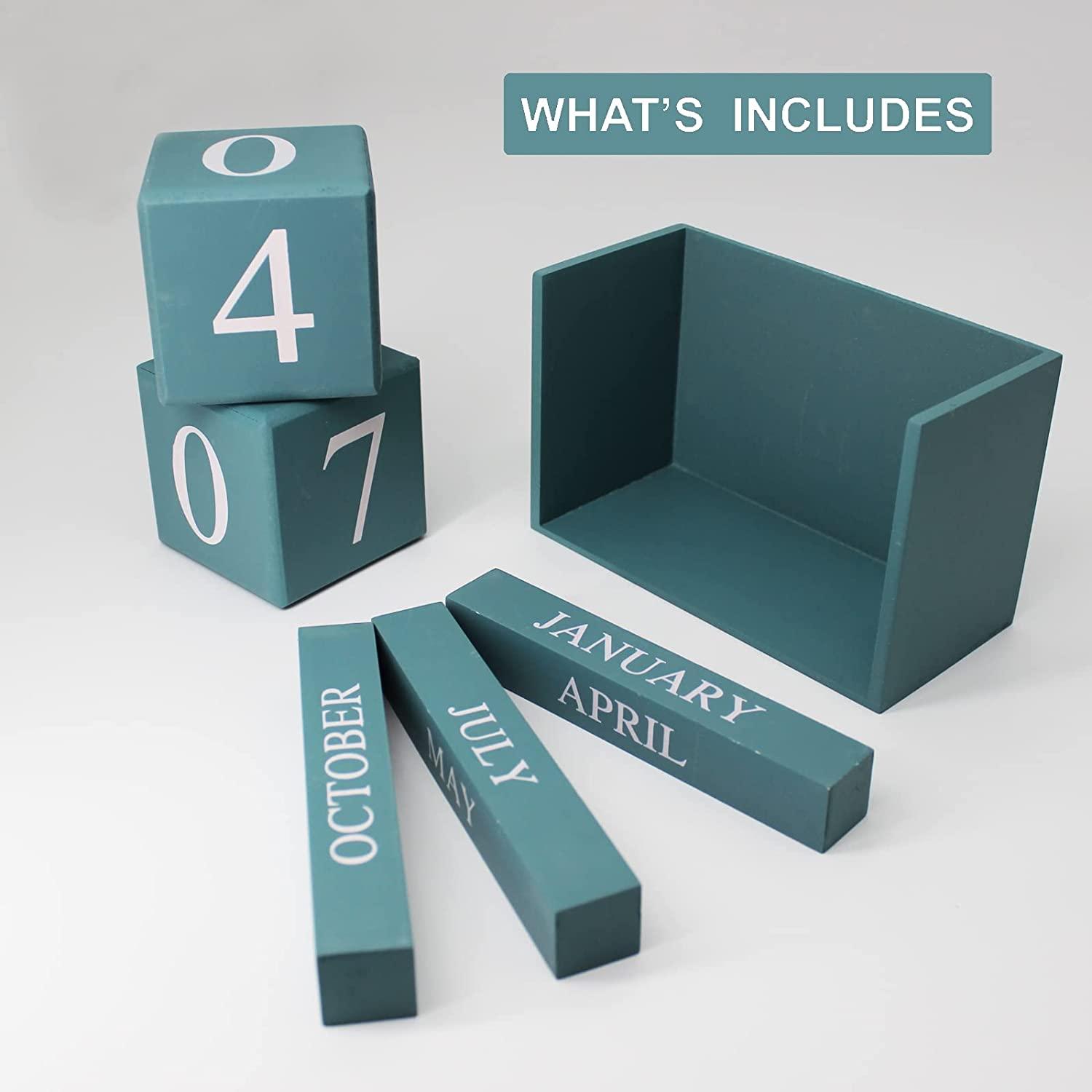 Lịch Gỗ Trang Trí Máy Tính Để Bàn Cho Văn Phòng Tại Nhà Khối Ngày Bàn Học