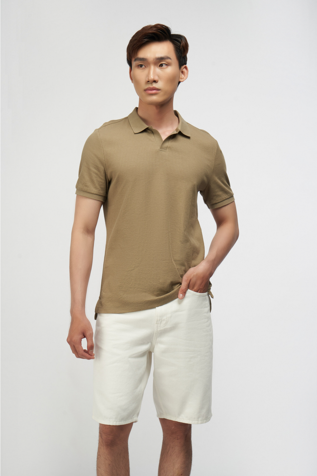 Áo thun Polo nam cổ V form slim (5 màu) - 10S22POL045 | LASTORE MENSWEAR