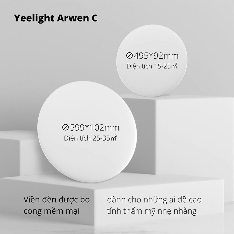 Hình ảnh Đèn Led Ốp Trần Thông Minh Yeelight Arwen C, 450C/550C- 50W - Led RGB hắt trần - Hàng Chính Hãng - Bản Quốc Tế Mihome Global