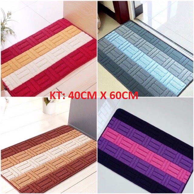 Thảm lau chân cao cấp, siêu thấm hút 40 x 60cm (giao màu ngẫu nhiên)