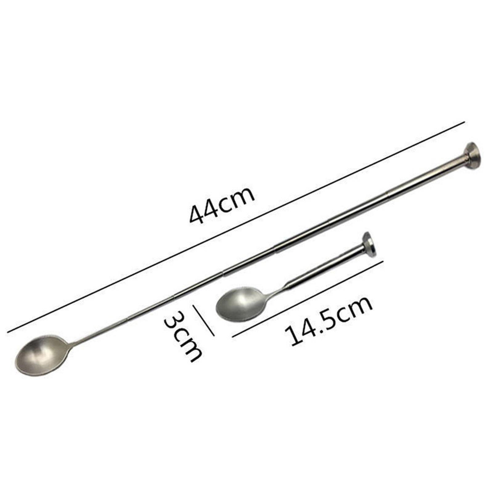 Retractable Stirring Spoon Mini Stirrer Rod Long Handle for Coffee Party