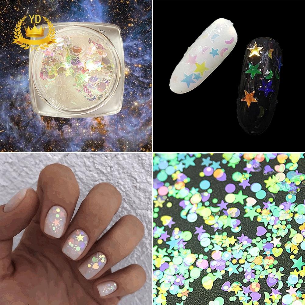 Bột nhũ trang trí móng họa tiết ngôi sao lấp lánh cho nữ