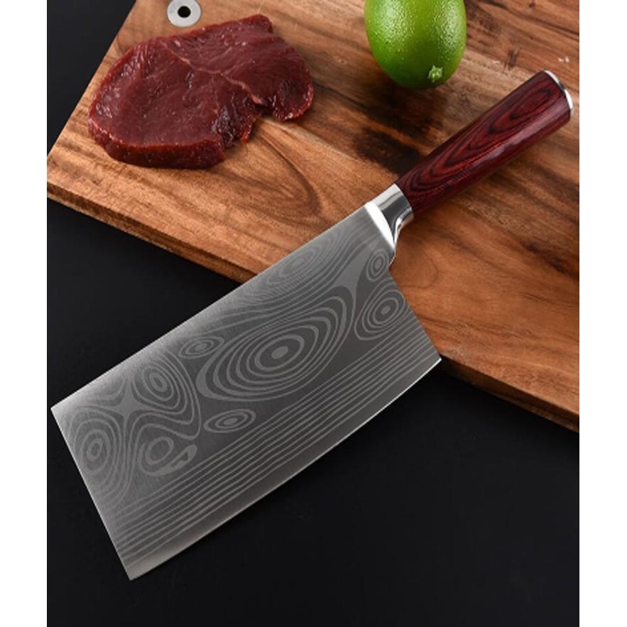 DAO - DAO BẾP NHẬT BẢN USUBA THÉP DAMASCUS MÃ E1DT117 nt topcomshop vn