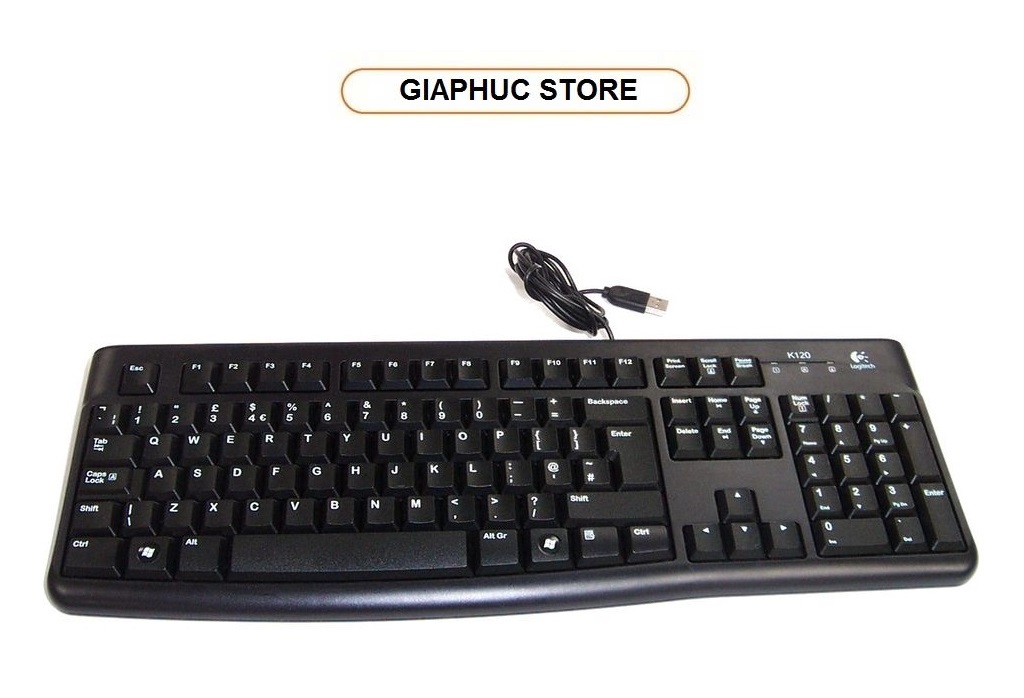 Bàn phím Logitech có dây K120-Hàng chính hãng