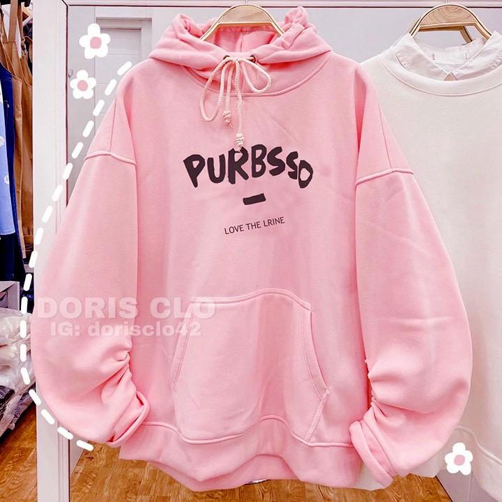 ÁO HOODIE - ÁO KHOÁC NỈ NGOẠI Form Dơi Tay Phồng Purbsso (HD2560 - Kèm Ảnh Thật)