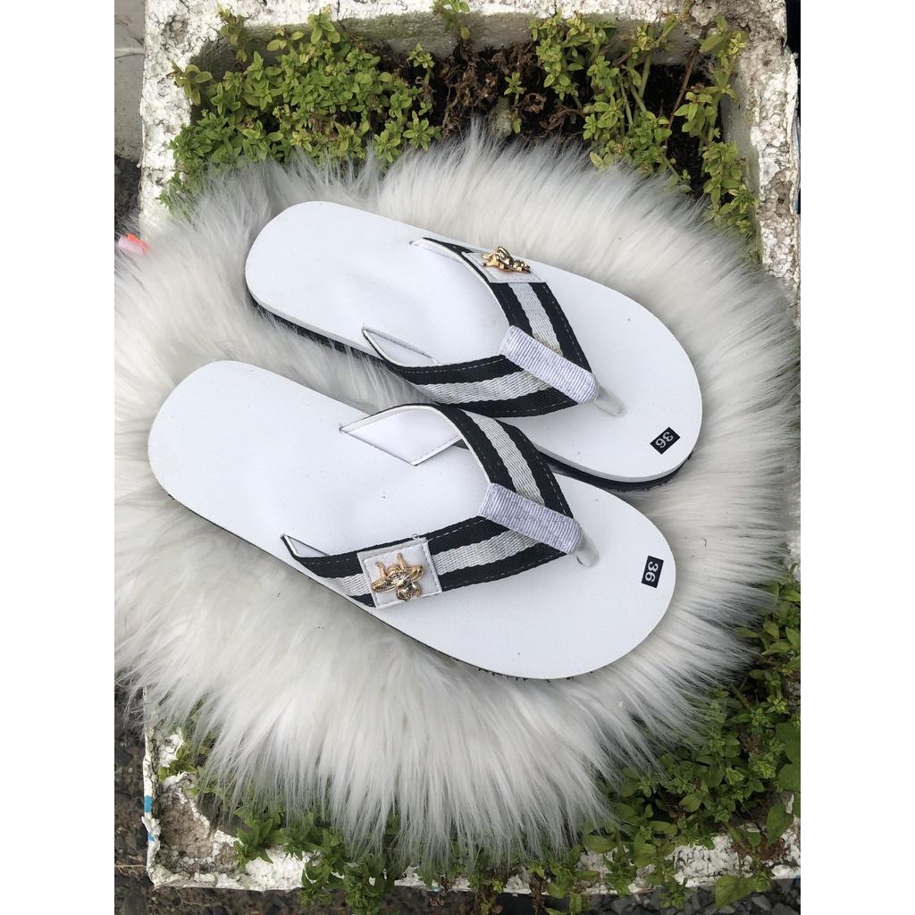 sandal đồng nai dép quai kẹp nam đế trắng quai dù trắng đen size từ 37 nam đến size 44 nam