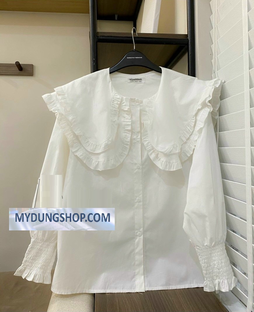 SET ÁO SƠ MI KIỂU+ YẾM SUÔNG- CHUẨN PHONG CÁCH HÀN QUỐC