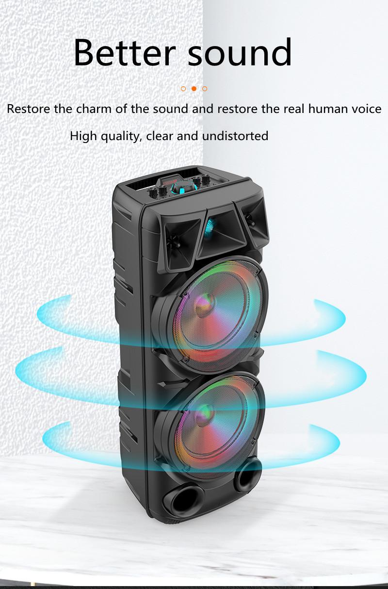 Loa Bluetooth không dây công suất cao di động loa 8 inch di động ngoài trời