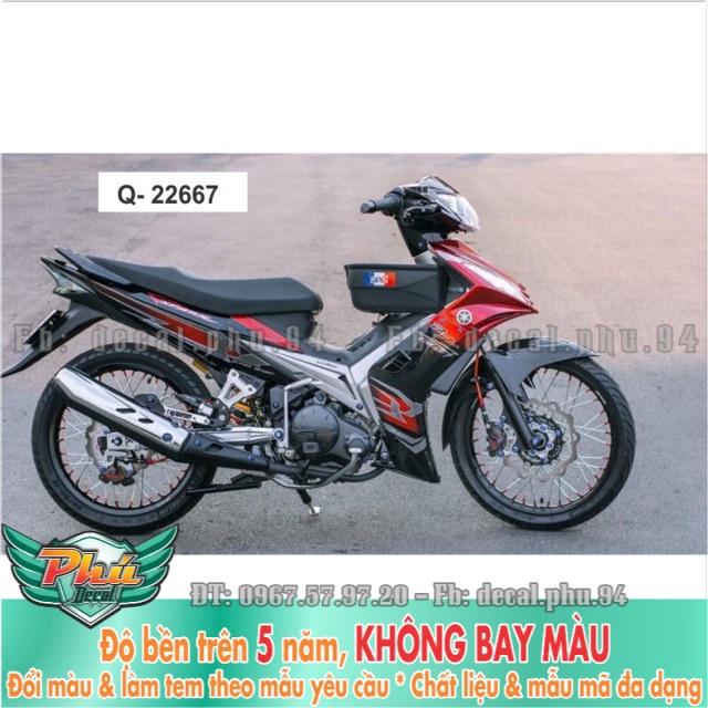 Tem rời Exciter 135 Đỏ đen Racing -1