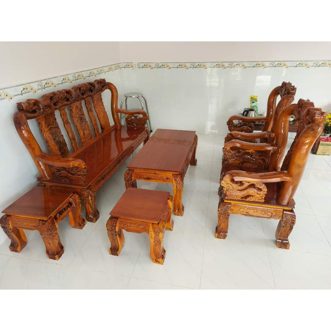 salon gỗ tràm bông vàng tay 10