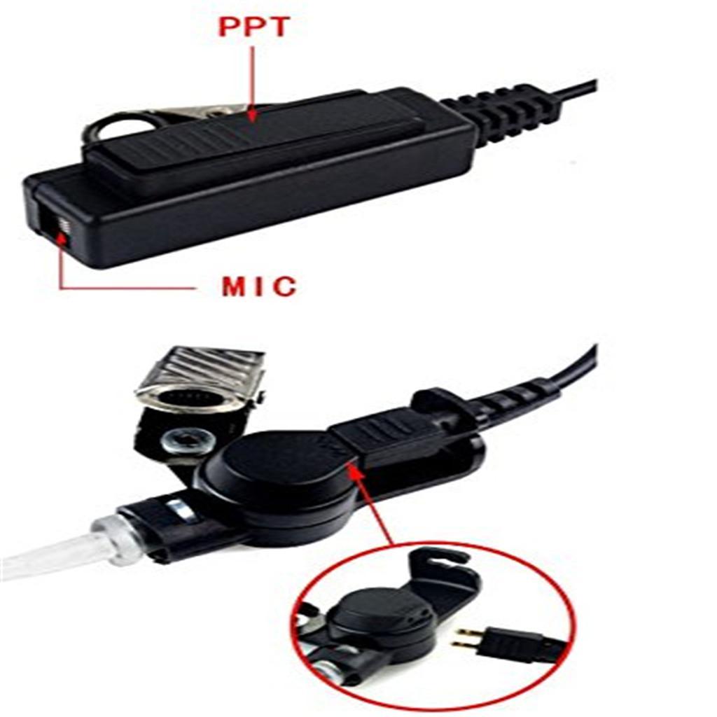 Covert Acoustic Tube Headset/Earpiece PTT Mic for  XPR3300 XPR3500