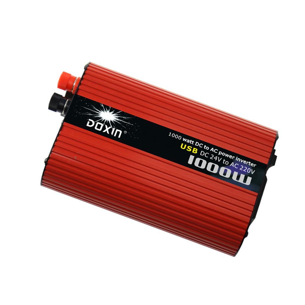 Car 1000W Power Inverter DC 24V to  220V Sine Wave Dual USB Converter