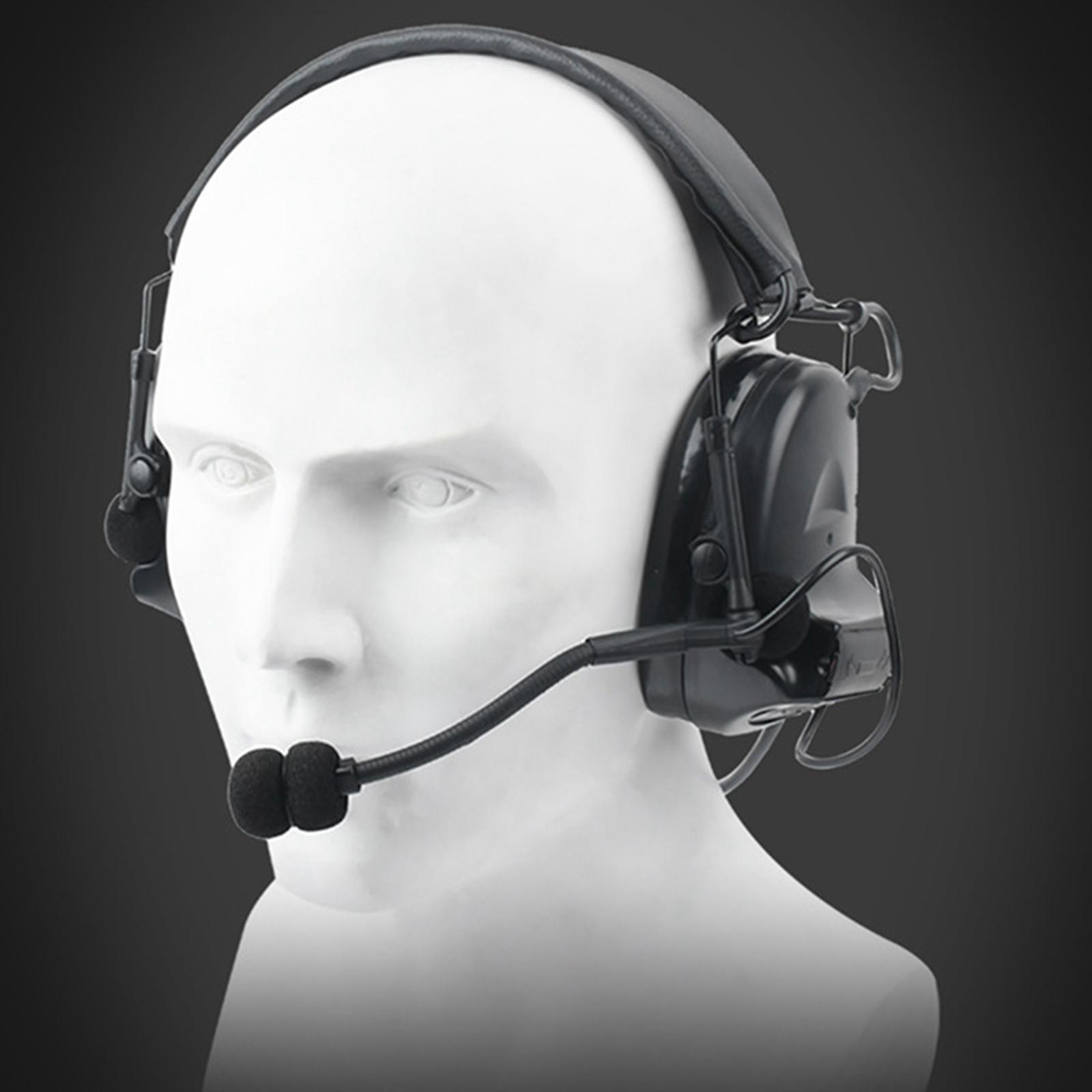 Tactical Headset Hearing Defender No Noise Reduction Sound Pickup Headphones for Outdoor Sports HUnting Shooting