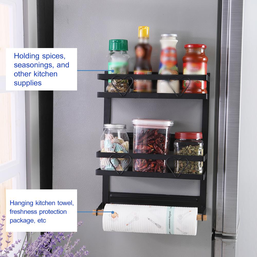 Kệ đỡ gia vị trên tủ lạnh bằng Khung thép