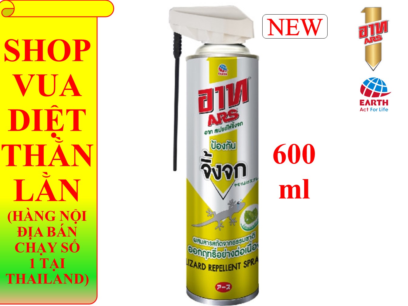 CHAI XỊT DIỆT THẰN LẰN (chai 600ml) - CAM KẾT HÀNG THẬT THAILAND 100