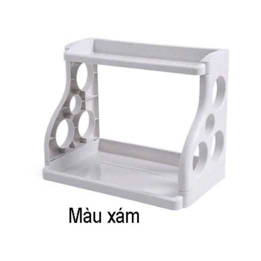 Kệ đựng gia vị 2 tầng - Kệ để đồ thông minh 2 tầng đa năng hình chữ H