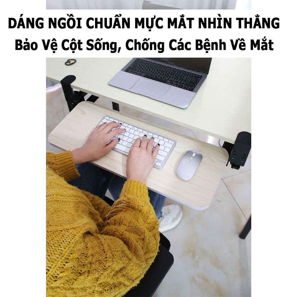 (52cm) Giá Kệ Nối Bàn Làm Việc; Giá Đỡ Dưới Bàn Máy Tính; Kệ Bàn Phím Mở Rộng; Kệ Kẹp Bàn; Giá Đở Bàn Laptop