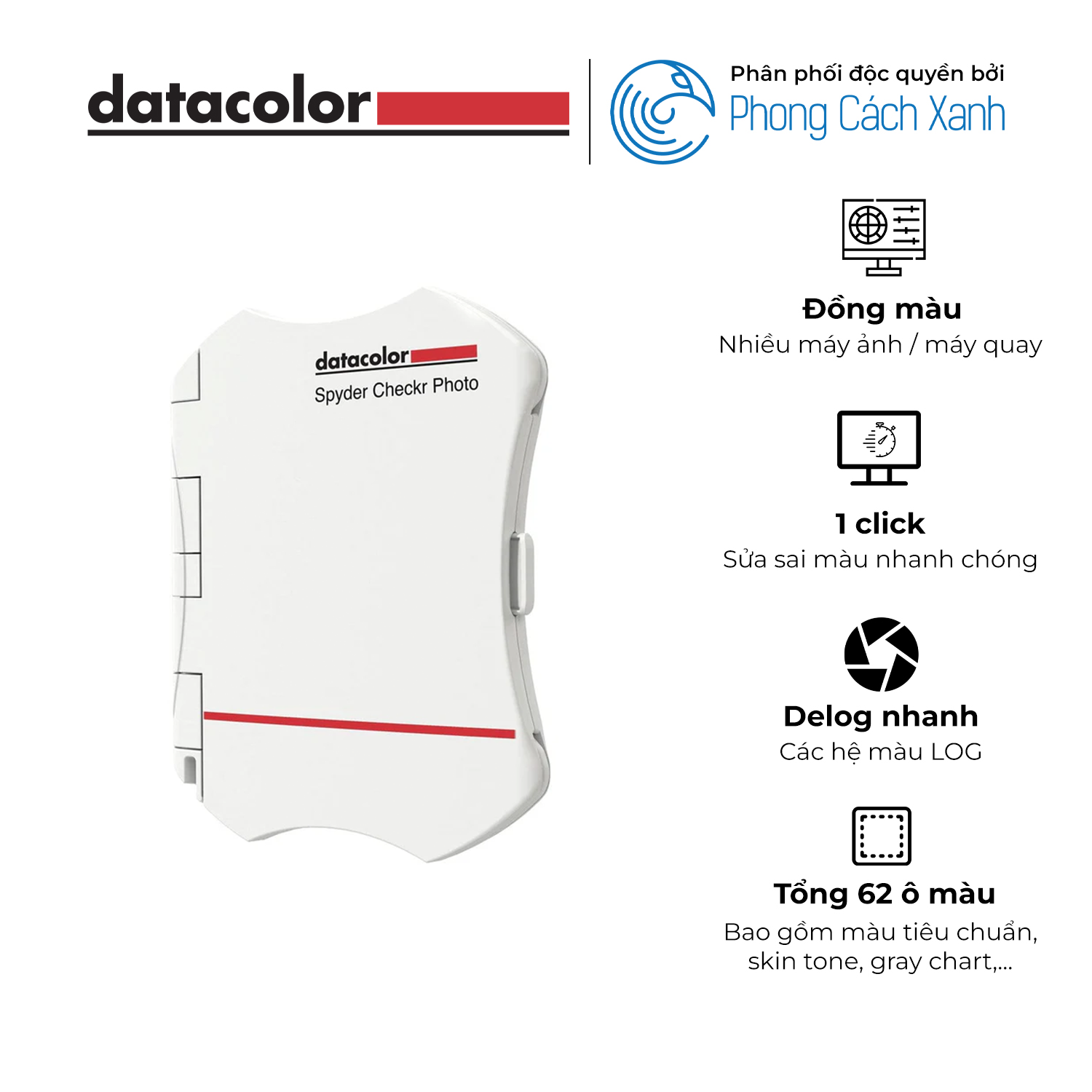 Cân màu cảm biến máy chụp / máy quay Datacolor Spyder Checkr Photo V2 - Hàng Chính Hãng