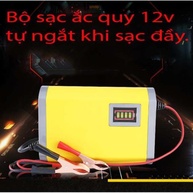 Bộ sạc bình ắc quy tự động 12V 7Ah — 20Ah 2a