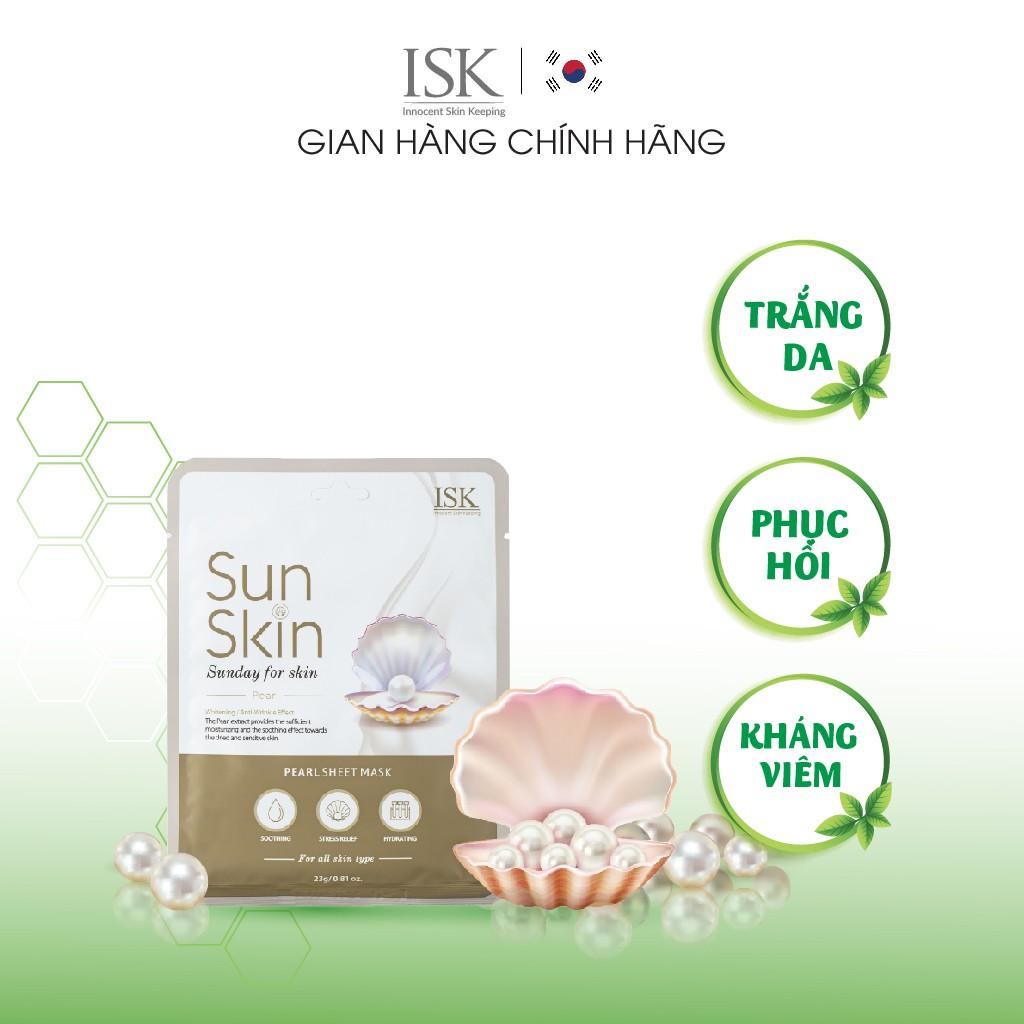Mặt Nạ Trắng Da ISK Sunskin Pearl Sheet Mask Cung Cấp Collagen, Tăng Độ Đàn Hồi Cho Da - IMASK0400110