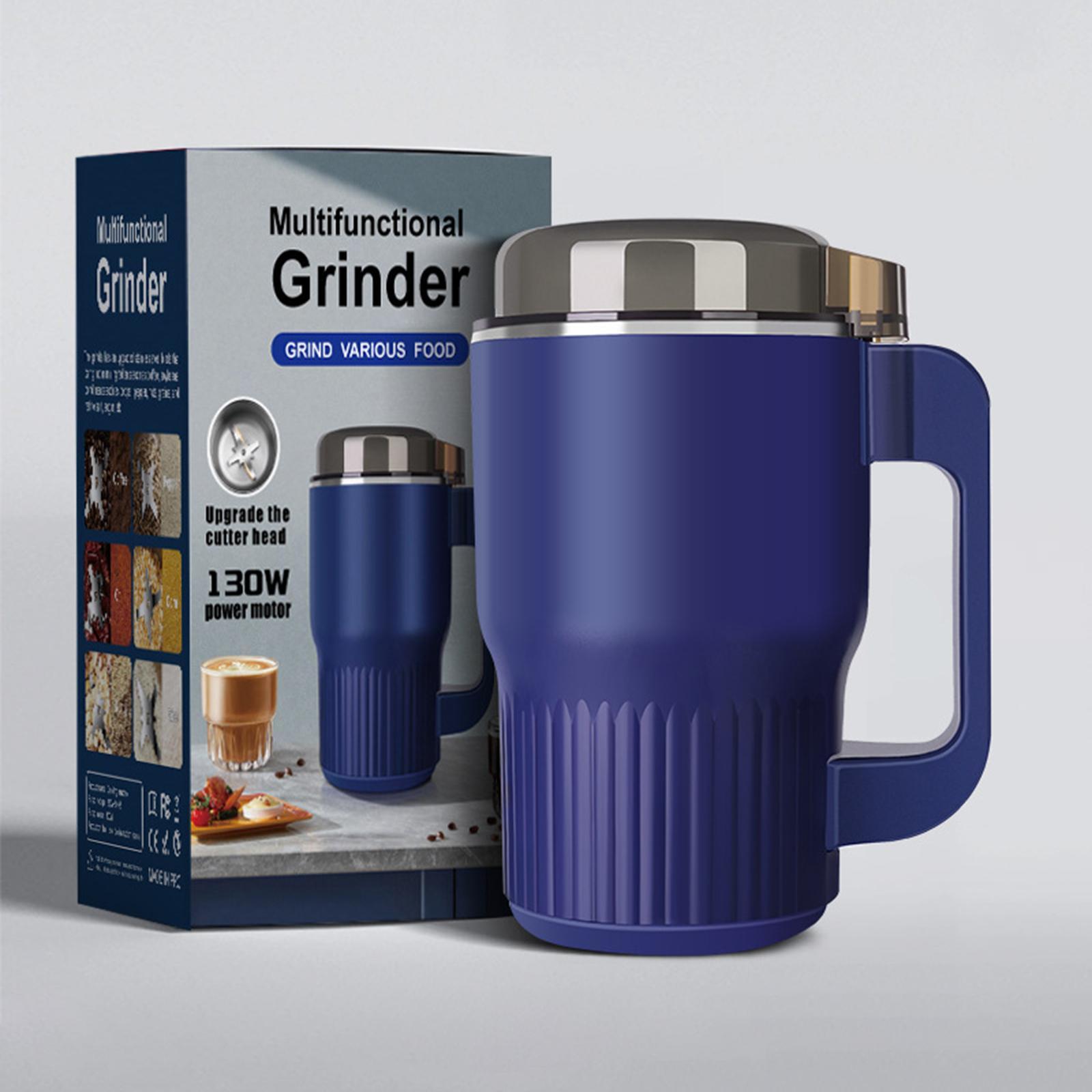Coffee Bean Grinder Coffee Bean Grinding Machine Nuts 130W Removable Chamber 8 Blade Large Capacity Household Spice Grinder