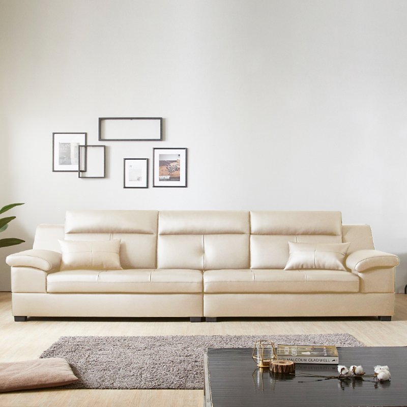 SF315 - GHẾ SOFA DA THẬT 4 CHỖ NGỒI KÈM ĐÔN KHÔNG TAY