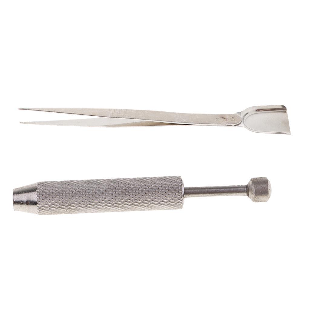 2x Craft Jewelry Beading Scoops Diamong Tweezer & Gemstone Bead Pick Up Tool