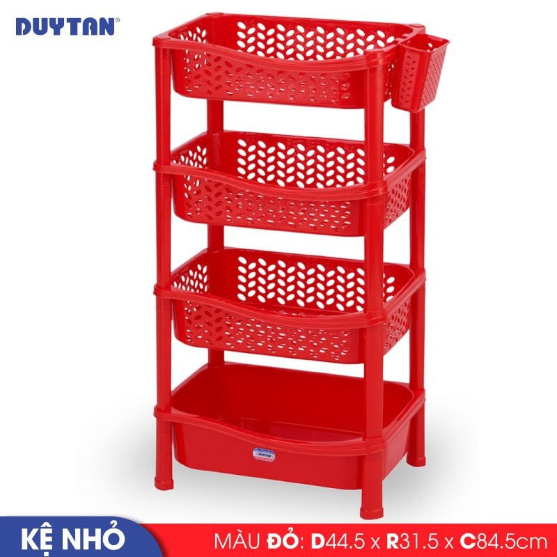 Kệ nhỏ nhựa Duy Tân 4 ngăn (44.5 x 31.5 x 84.5 cm) - 66265 - Giao màu ngẫu nhiên - Hàng chính hãng