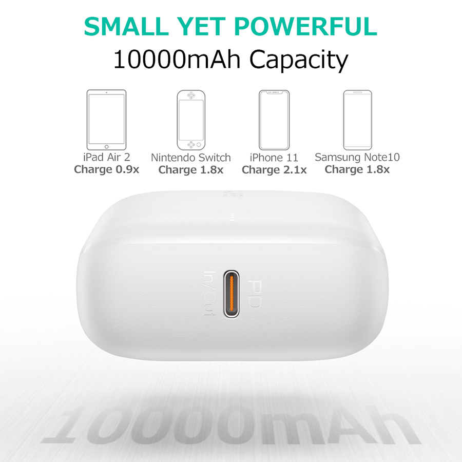 Pin Sạc Dự Phòng Aukey PB-N83S 10.000mAh, Sạc Nhanh Power Delivery 18W và Quick Charge 3.0 18W - Hàng Chính Hãng