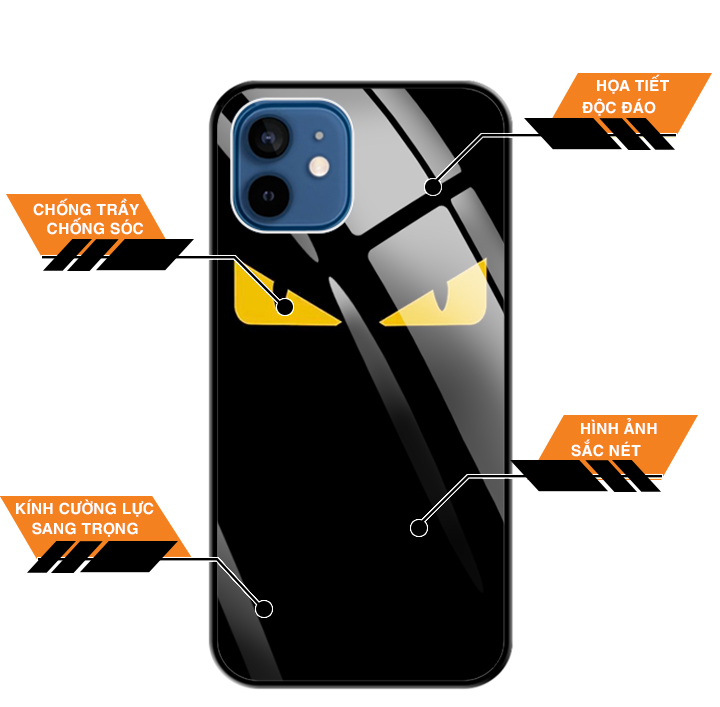 Ốp Lưng Kính Cường Lực Cho Điện Thoại IPHONE 12 PRO MAX - 0160 MONSTER02 - Hàng Chính Hãng