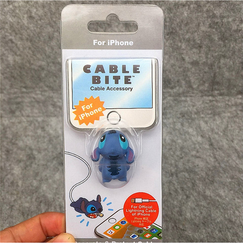 Cable Bite Bảo Vệ Dây Cáp Sạc Điện Thoại Hình Chú Chó Stitch