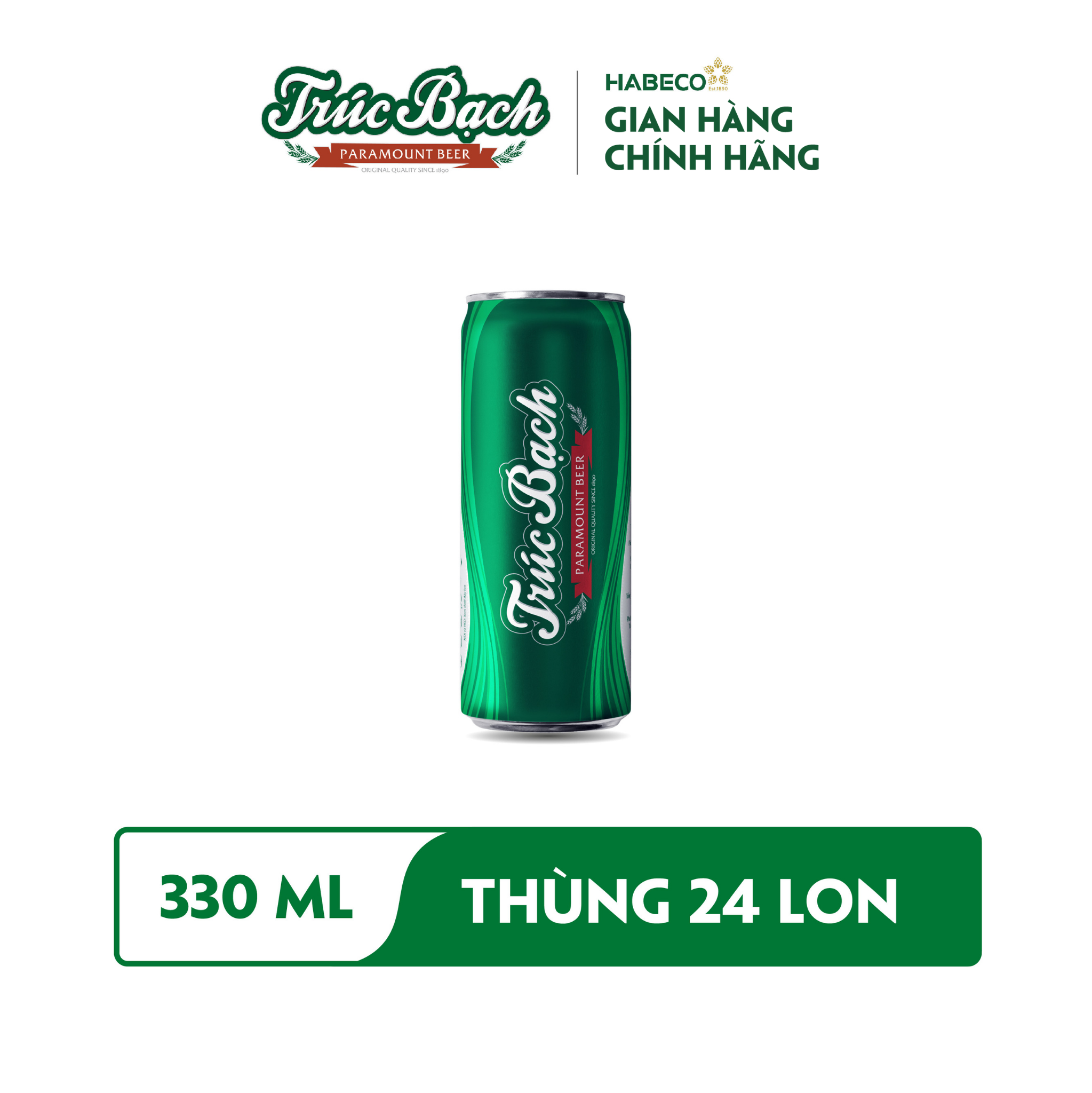 Bia Trúc Bạch - Thùng 24 lon 330ml - Phiên bản Tết