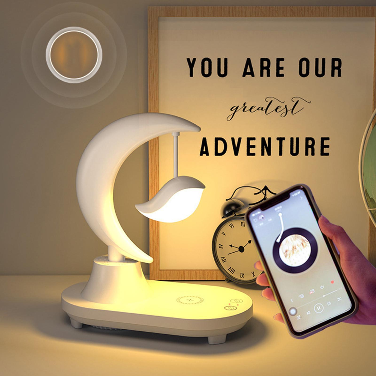 3 in 1 Table Night Light Dimmable Portable for Home Decor wireless charger