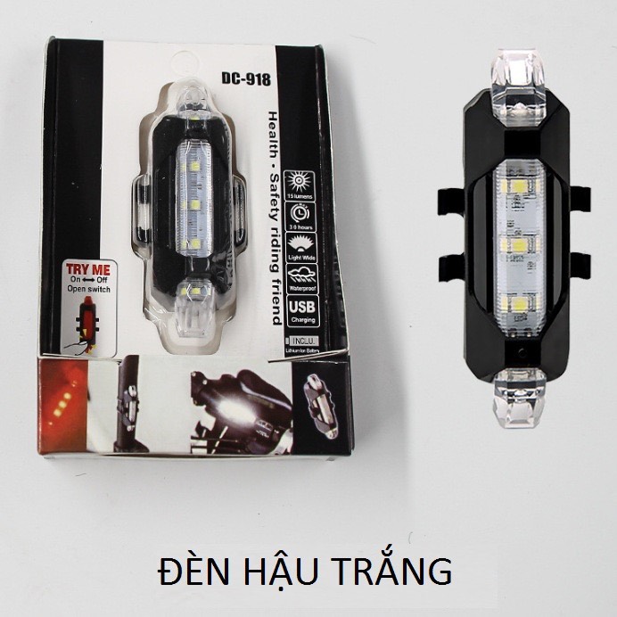 Đèn hậu xe đạp thể thao loại mới cao cấp,đèn xe đạp hậu led gắn sau xe cảnh báo an toàn có thể sạc lại(kèm dây sạc usb), Đèn xe đạp hậu LED thể thao, đèn hậu xe đạp siêu sáng - Hàng chính hãng dododios