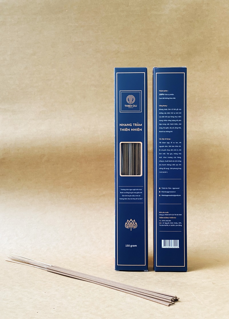 Nhang Trầm Hương Vi Sinh Organic – Agarwood Organic Incense Stick Hương Thơm Dịu Nhẹ, Ít Khói, An Toàn Cho Sức Khỏe