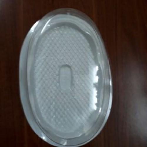 Combo 50 Hộp nhựa oval mini đế trắng dùng đựng bánh bông lan, bánh mì; kích thước: lọt lòng 12 x 7 x 5cm
