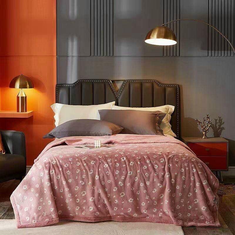 Chăn lông chồn họa tiết kèm túi sang cao cấp 4kg2