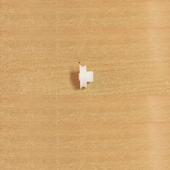Bánh răng ròng rọc trục 2mm đường kính 15.5mm kèm bánh răng 12 răng, bán lẻ 1 cái
