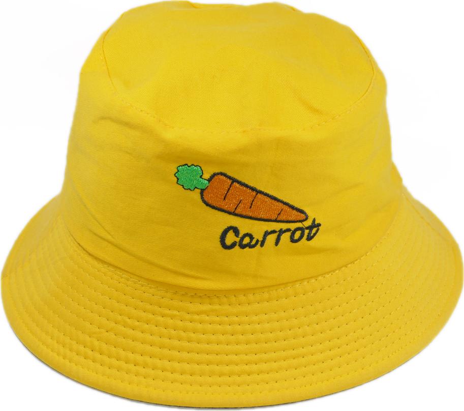 Nón tai bèo nữ vành nhỏ thêu hình carrot và cầu vồng đẹp mắt, đội được 2 mặt với 2 màu khác nhau, dành cho nam và nữ đội đi chơi, đi học, đi làm