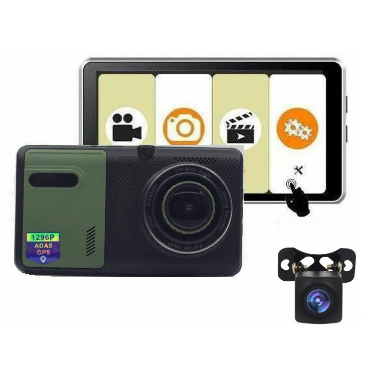 Camera Hành Trình H5 Full HD 1296P Camera Lùi Dây Dài 15m Tích Hợp GPS - Có Hỗ Trợ Tiếng Việt