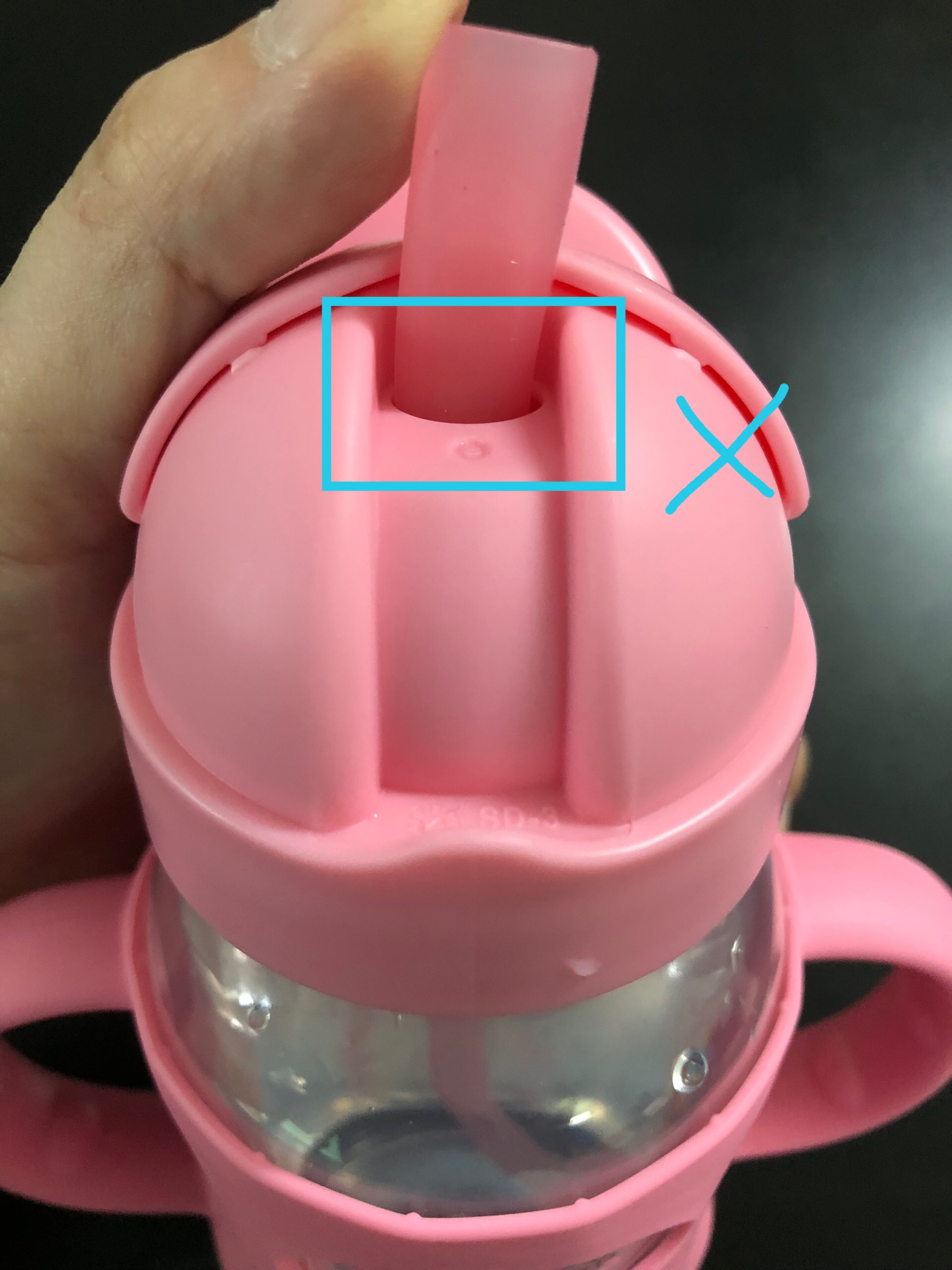 [ WB91011 ] Bình sữa chuyển tiếp, có ống hút silicone và hai tay cầm, cổ rộng, nhựa PP, 270ml