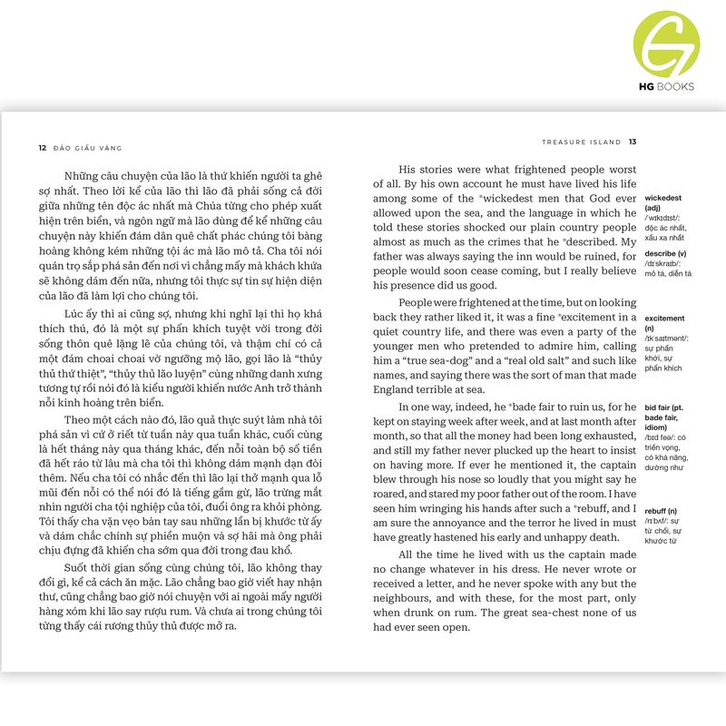 Đảo giấu vàng - Sách song ngữ kinh điển, có note từ vựng, tặng kèm file nghe - HG Books